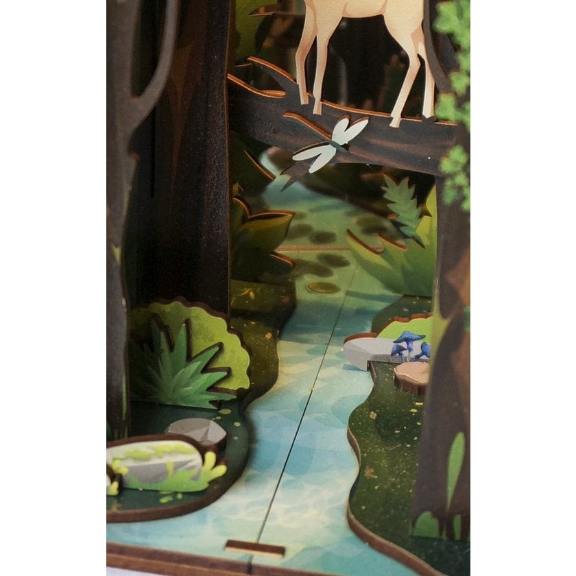 DIY book nook story of the forest bookend, 24,5 cm