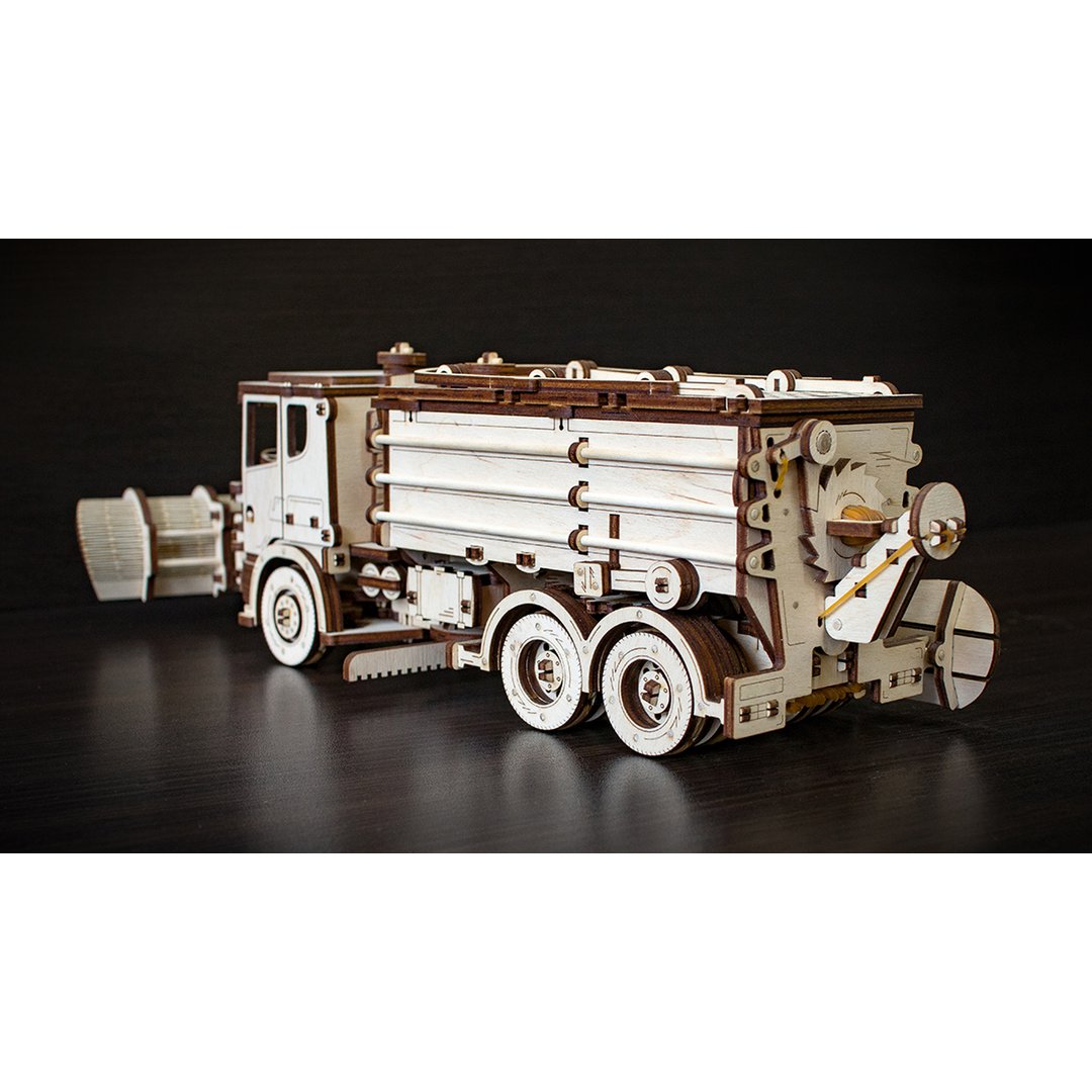3D mechanische houten puzzel sneeuwtruck 40 × 14,8 × 14 cm – 417 stukjes