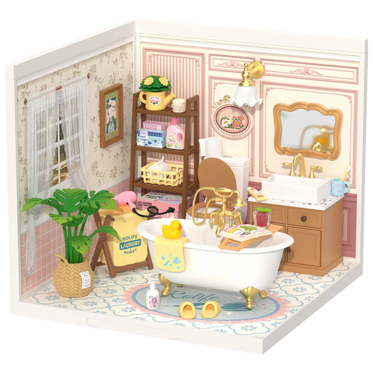 DIY miniatuur badkamer met led, 16,3 x 16,3 x 15,2 cm