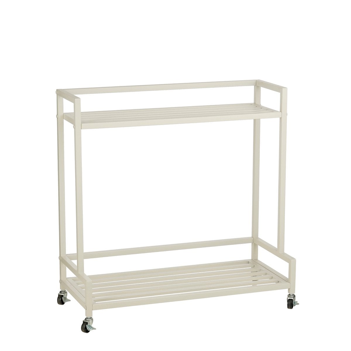 Greenrax plantenstandaard met wielen, off-white, 80 × 35 × 81 cm