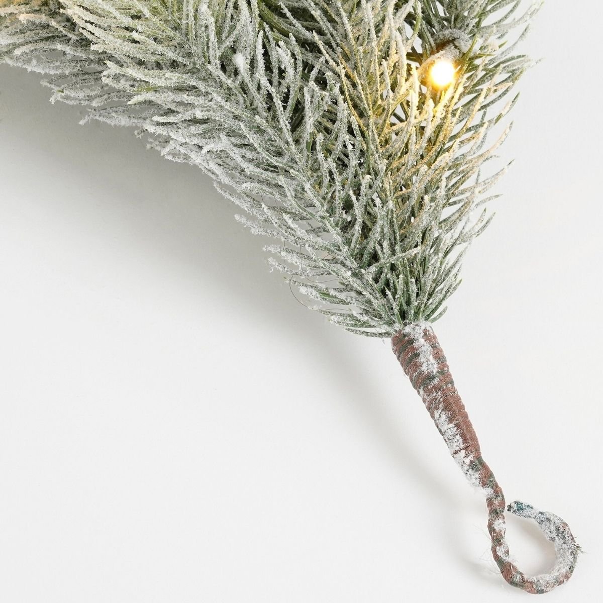 Nagoya guirlande met rijp-effect en verlichting, 270 cm, Ø 20 cm