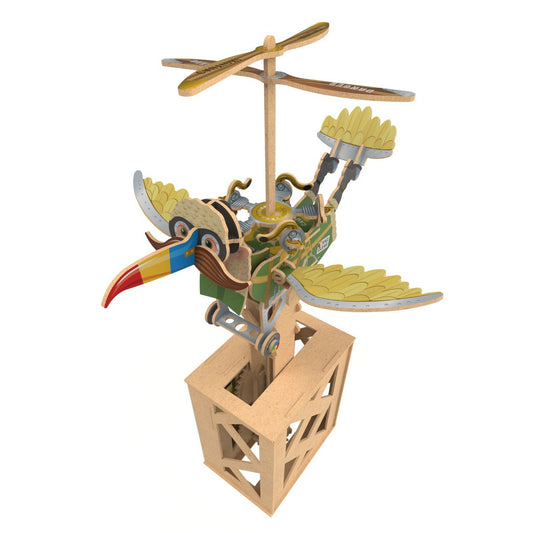 3D mechanische houten puzzel Birdman 26 × 25 × 42,5 cm – 101 stukjes