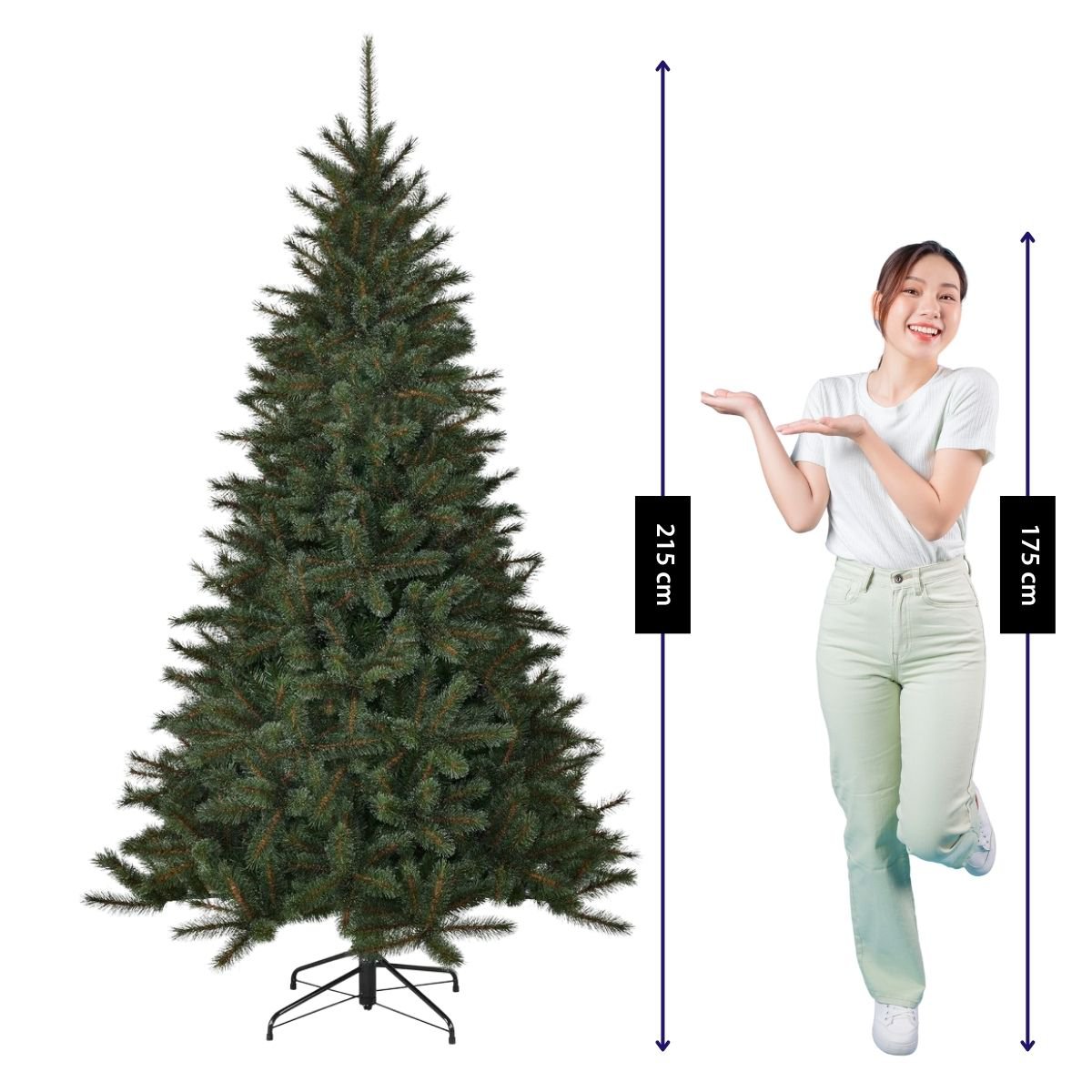 Toronto kunstkerstboom, 215 cm, Ø132 cm