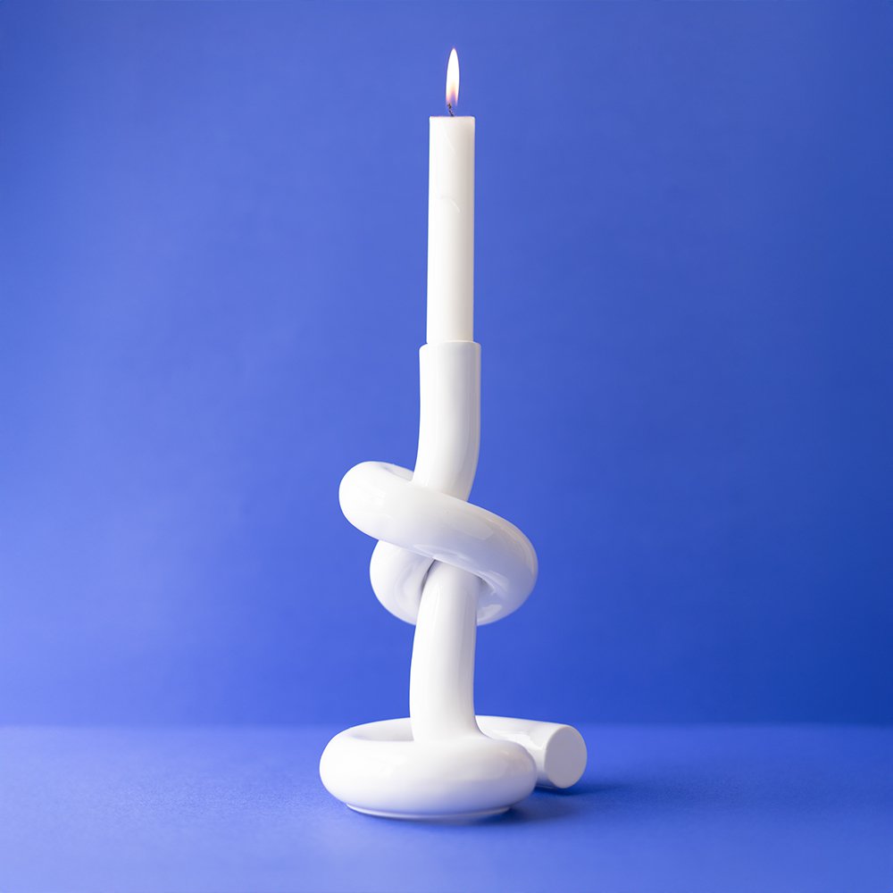 Knotted CandleHolder kandelaar, 13 × 12 × 23 cm