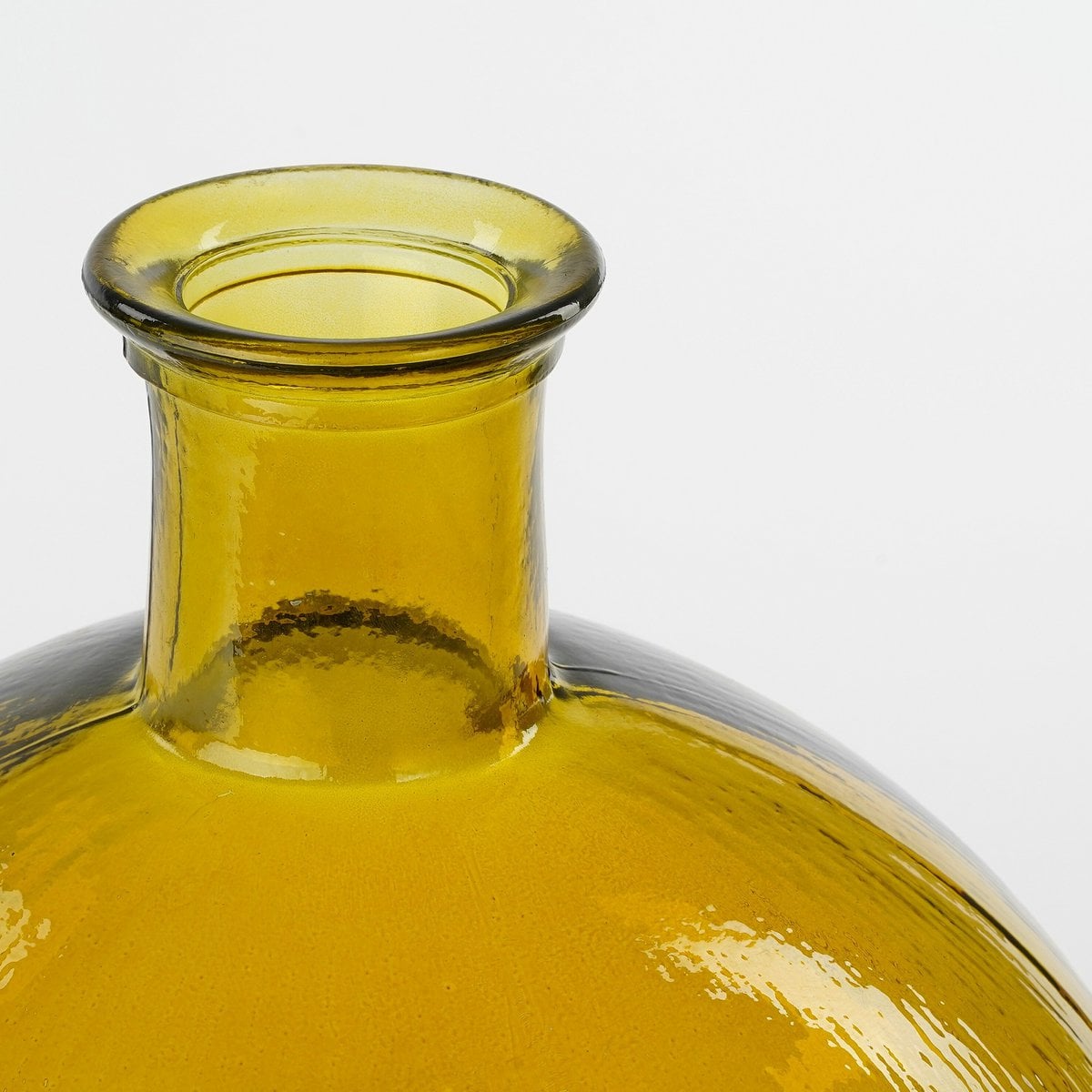 Mica Decorations Firenza Flesvaas – Glas Geel (H42 x Ø34 cm)