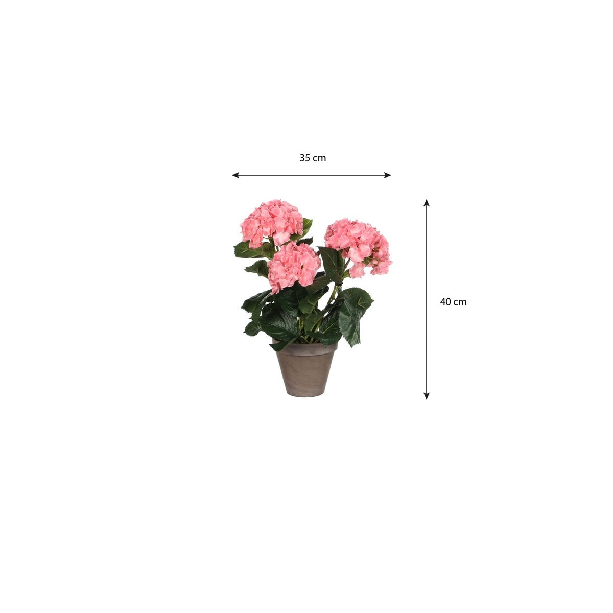 Hortensia kunstplant roze, 40 cm