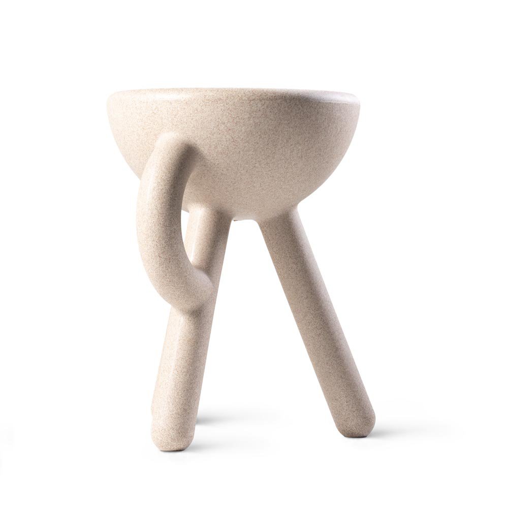 Tubby kruk, bijzettafel, sand, 38 × 33 × 45 cm