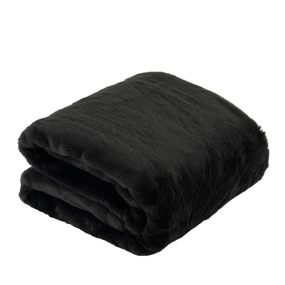 Zwarte fleece deken, 150 x 200 cm