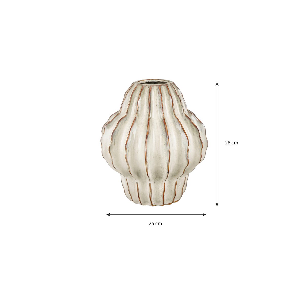 Vaas Altea off-white keramiek, 28 x 24,5 cm