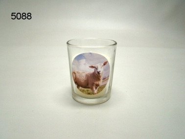 Schaap sfeerlichtje met kaars