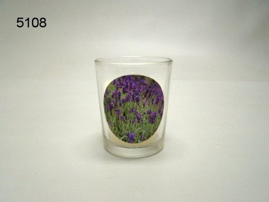 Lavendel, sfeerlichtje met kaars