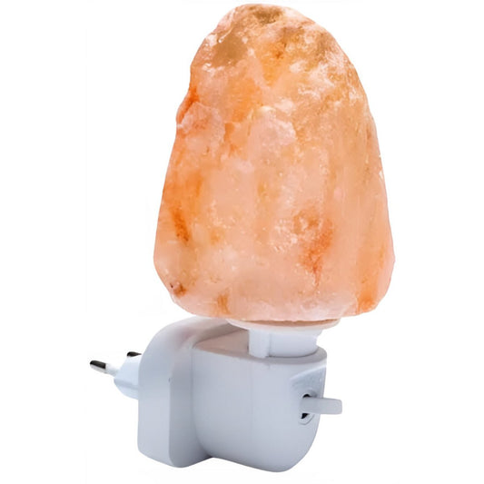 Himalaya zout nachtlamp met schakelaar natuurlijke vorm oranje