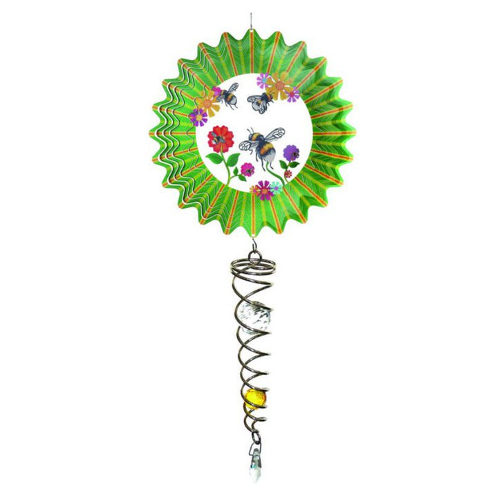 Zonvanger Spin Art Crystal Bee met Kristalspiraal 60 cm