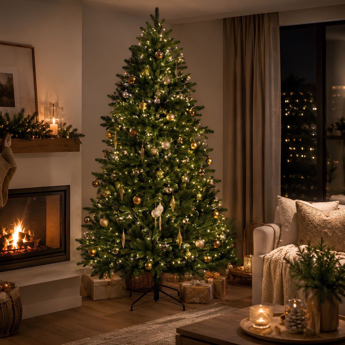 Brampton kunstkerstboom, 215 cm, Ø 142 cm