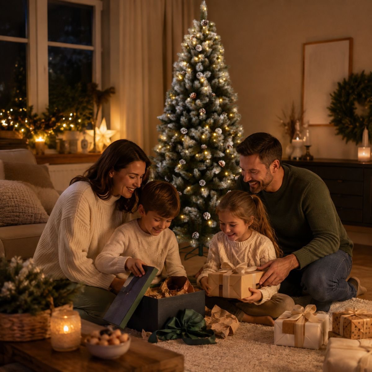 Pittsfield kunstkerstboom met verlichting, licht besneeuwd, 185 cm, Ø 102 cm