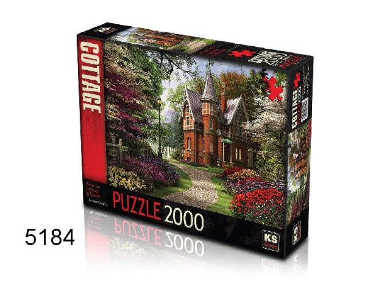 Victorian cottage in bloom legpuzzel, 2000 stukjes