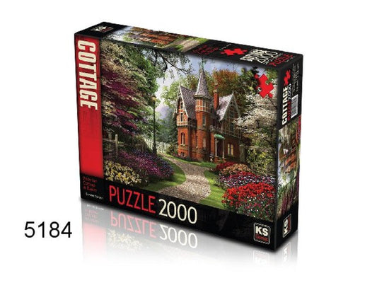Victorian cottage in bloom legpuzzel, 2000 stukjes