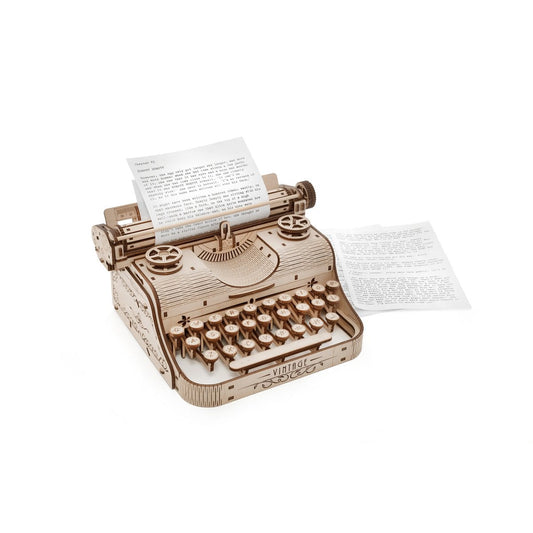 3D mechanische vintage typemachine 27 × 23,2 × 14,6 cm – 453 stukjes
