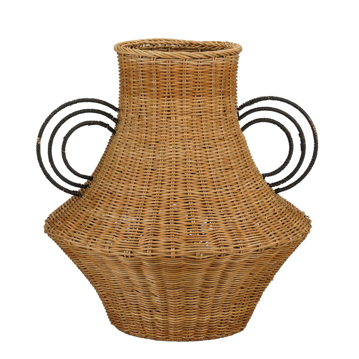 Mica Decorations Fabiola Decoratieve Vaas – Rotan (H43 x Ø30 cm)