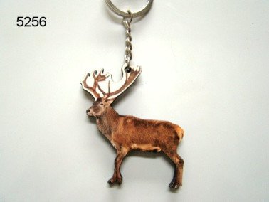 Edelhert, sleutelhanger hout