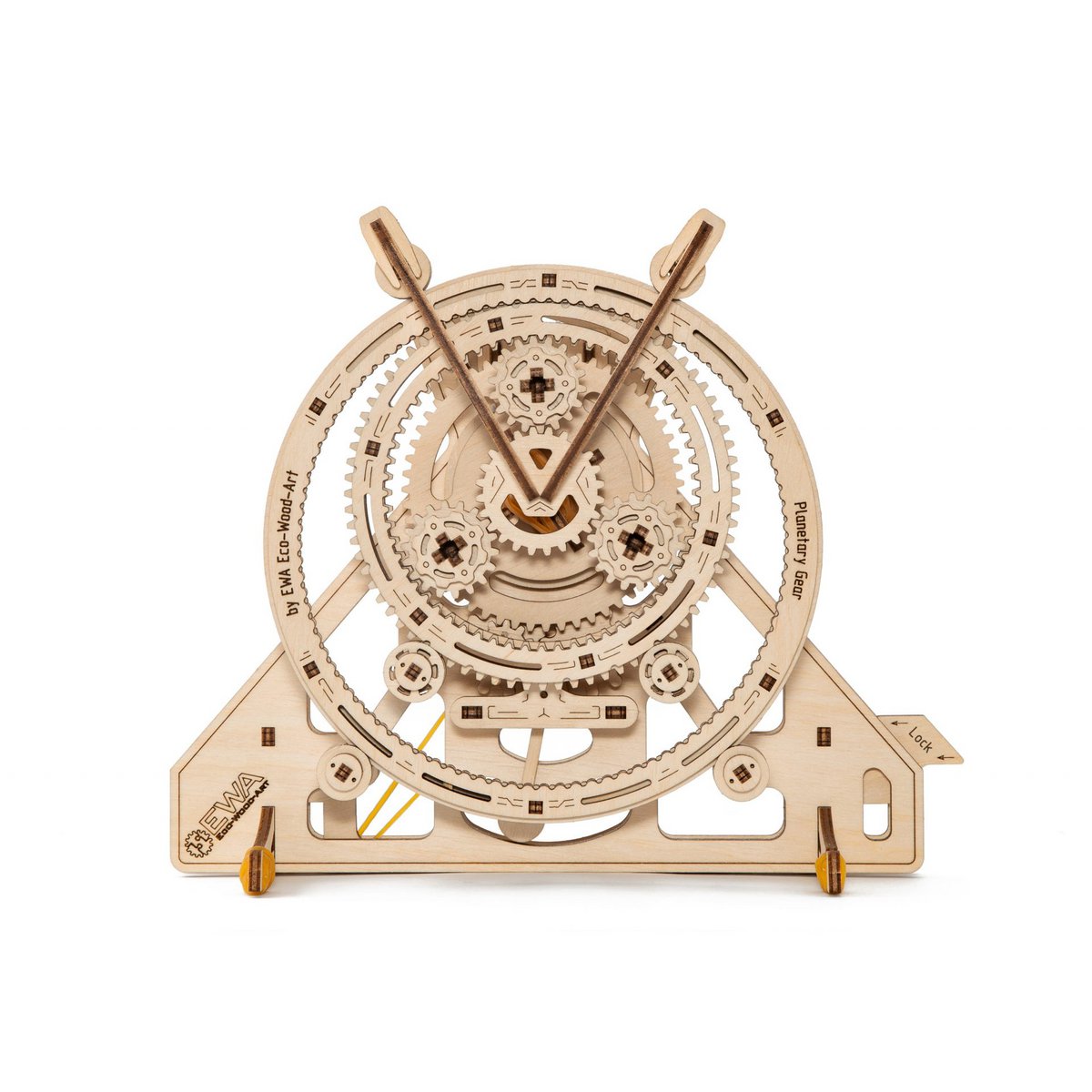 DIY houten mechanische puzzel Planetary Gear, 11,8 x 24,7 x 20,4 cm