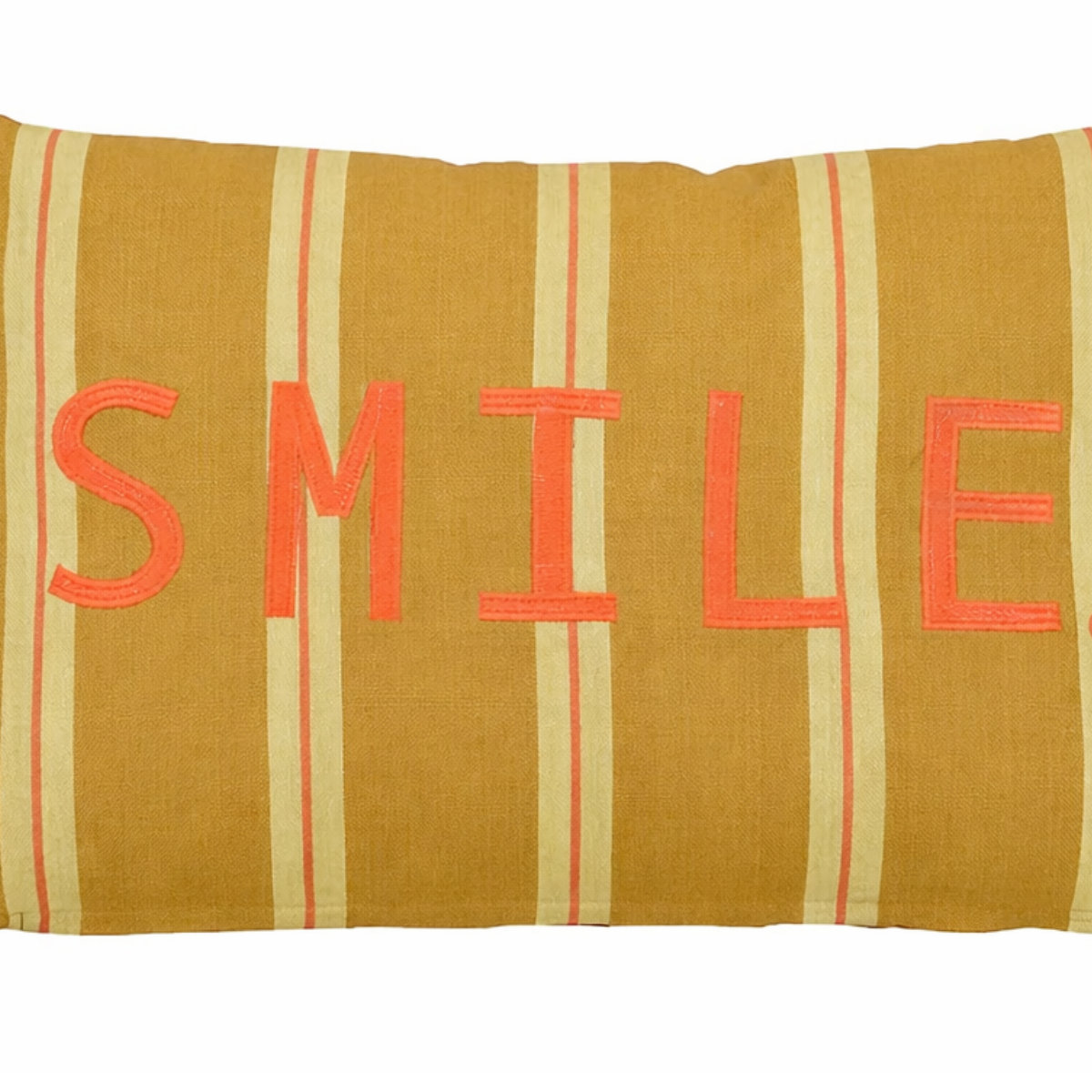 Sierkussen met tekst smile, 55 x 35 cm