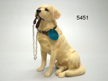 Labrador met riem, 19 cm