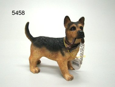 Herdershond met riem, 11 cm