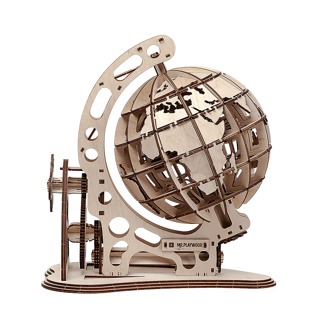 Globe 3D houten puzzel, 34,5 × 24 × 37,5 cm