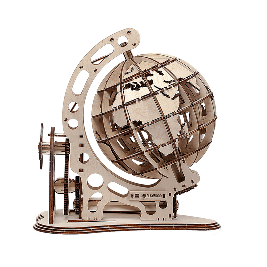 Globe 3D houten puzzel, 34,5 × 24 × 37,5 cm