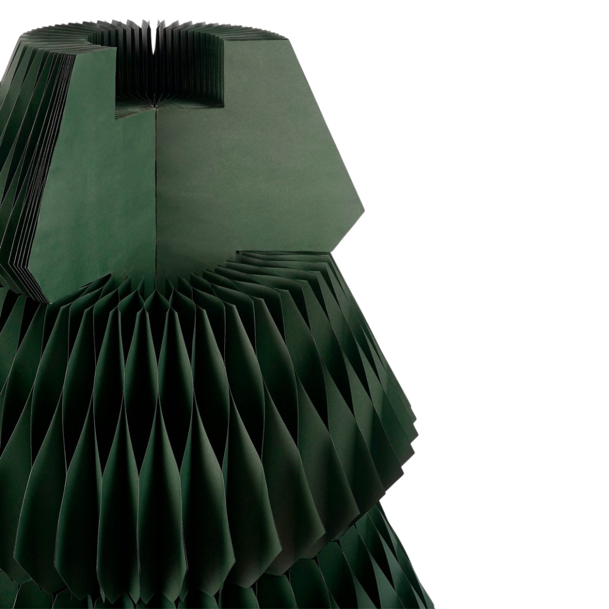 Groene papieren kerstboom, Ø 120 × 212 cm