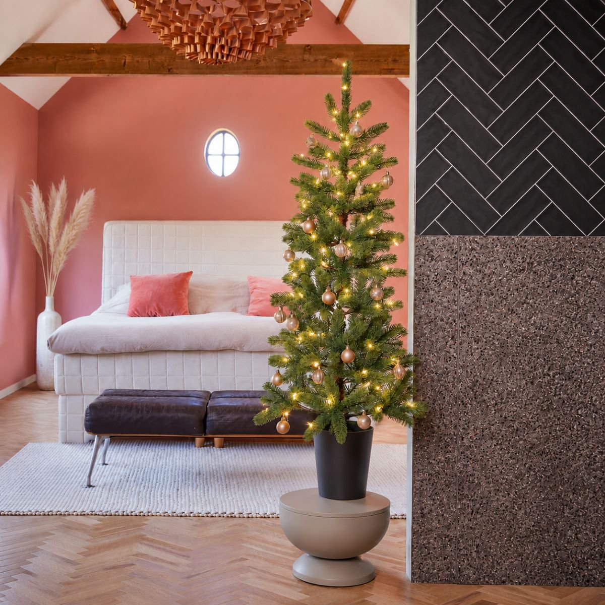Nagoya kunstkerstboom met verlichting, 120 cm, Ø 60 cm