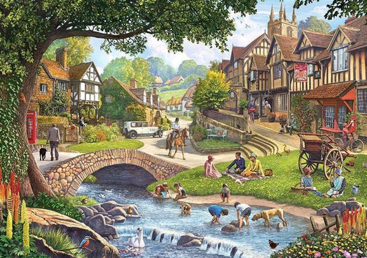 Summer village stream legpuzzel, 1000 stukjes