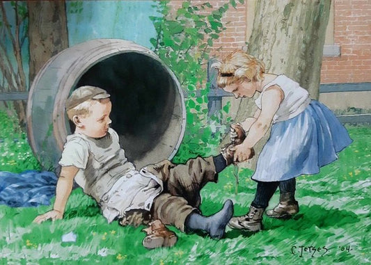 Ot en Sien, schoenen uit ansichtkaart