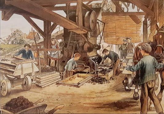 Oude ambachten, sigaren maken ansichtkaart