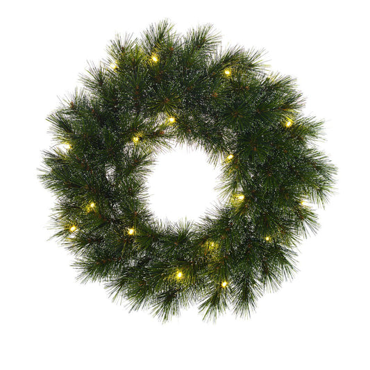 Glendon kerstkrans met verlichting, Ø45 cm