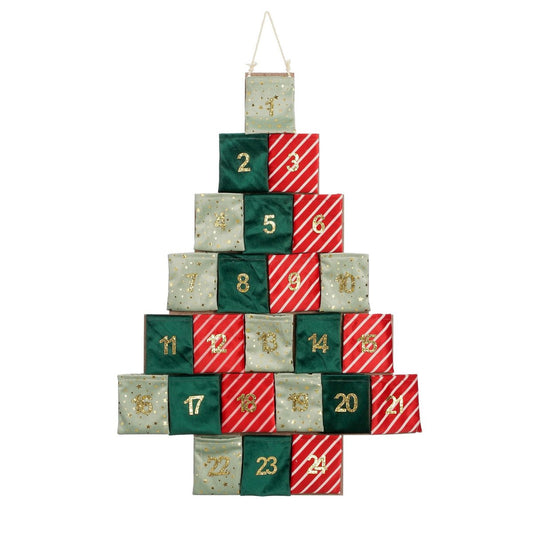 Adventskalender kerstboom van vilt, 51 × 0,5 × 72 cm