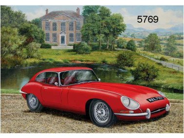 Jaguar E-type wenskaart, 14 x 20 cm