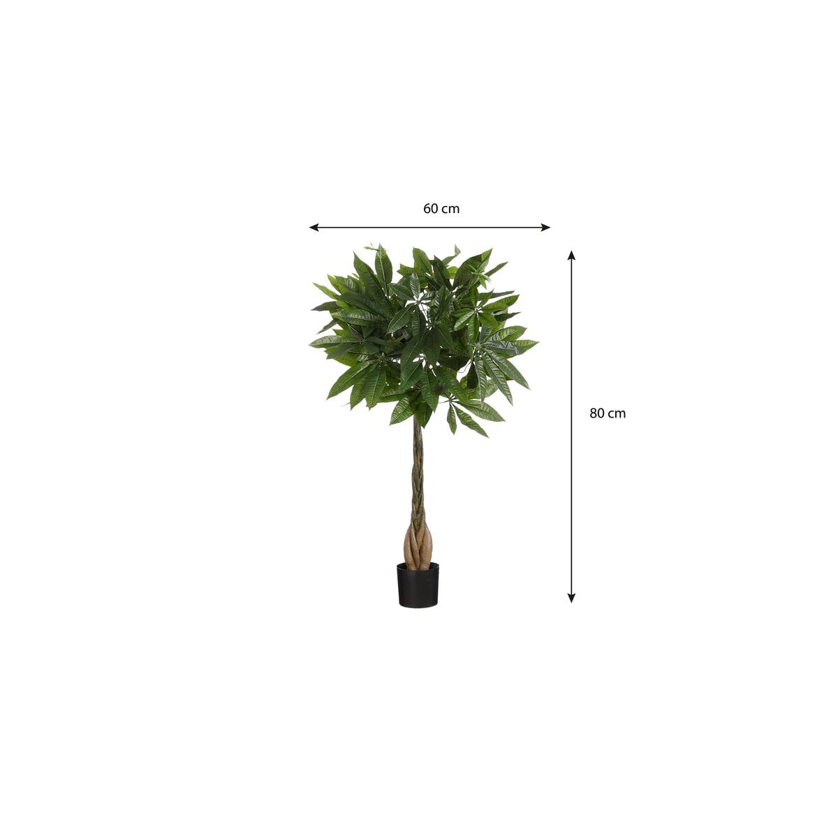 Pachira kunstplant, 80 cm