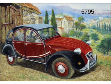 Citroen 2CV Charleston wenskaart, 14 x 20 cm