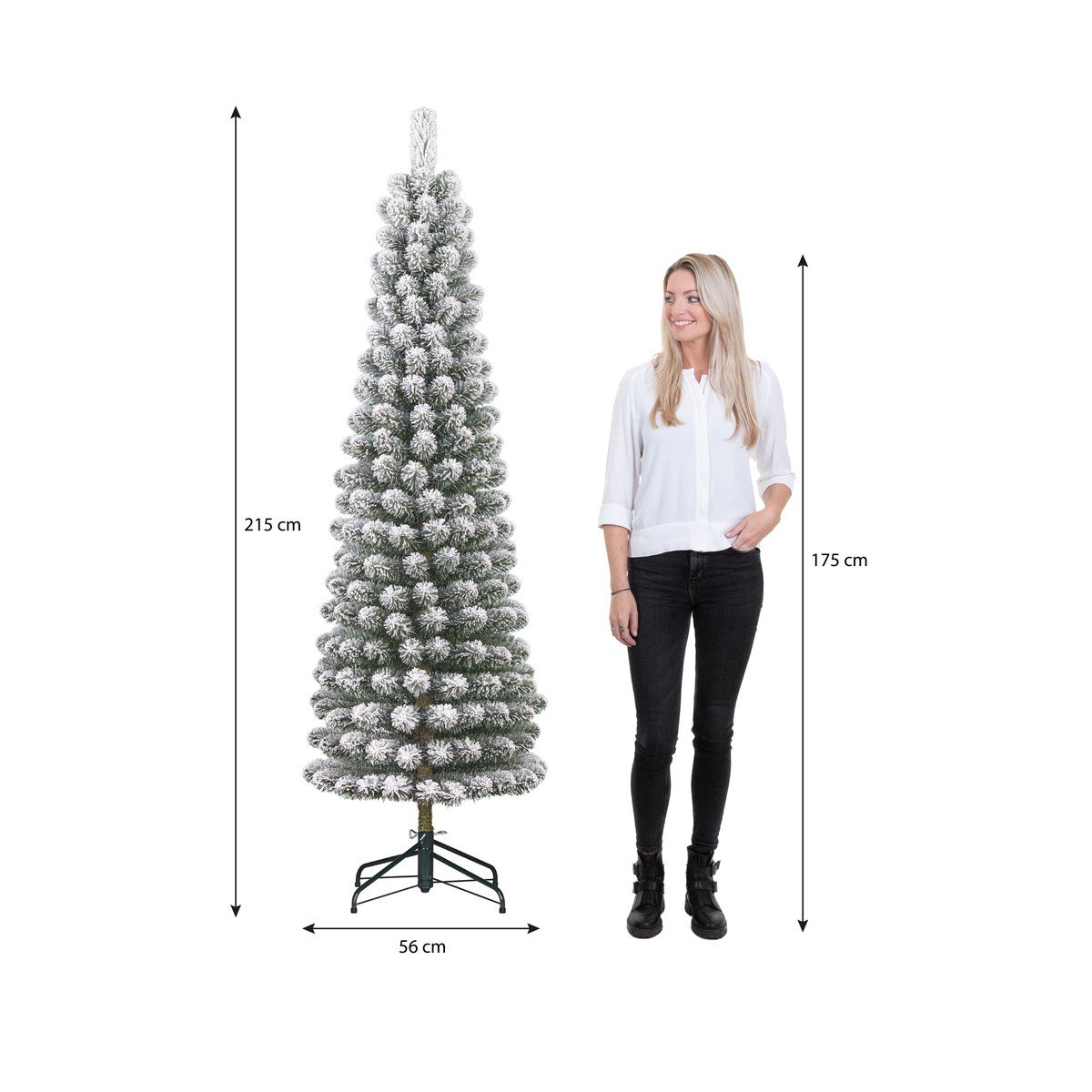 Charlton kunstkerstboom, licht berijpt, 215 cm, Ø56 cm