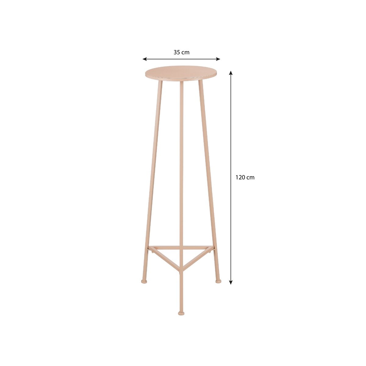 Adine plantentafel, lichtroze, Ø 35 × 120 cm