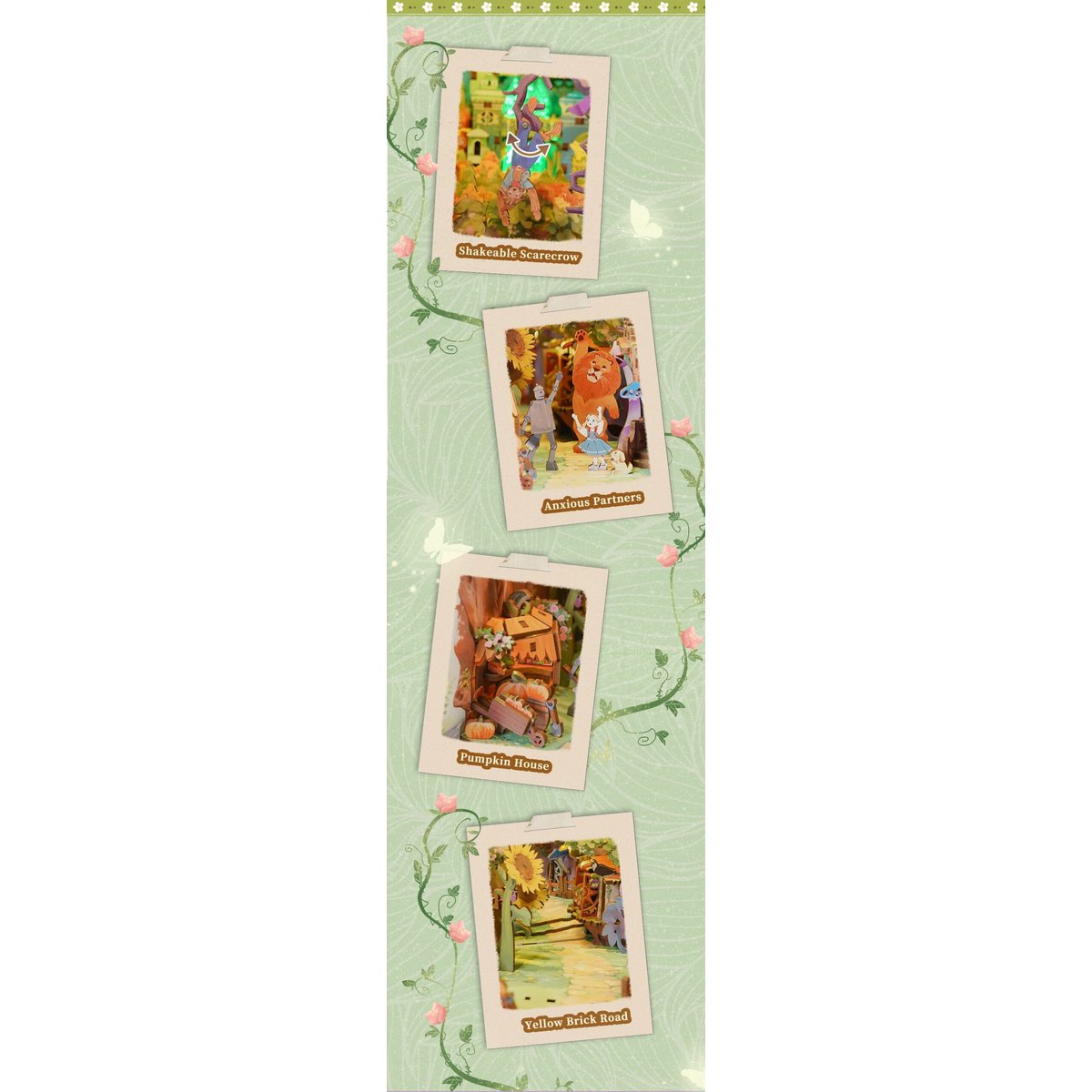Book nook miniatuurhuisje Dorothy's journey, 19 x 10 x 25,6 cm