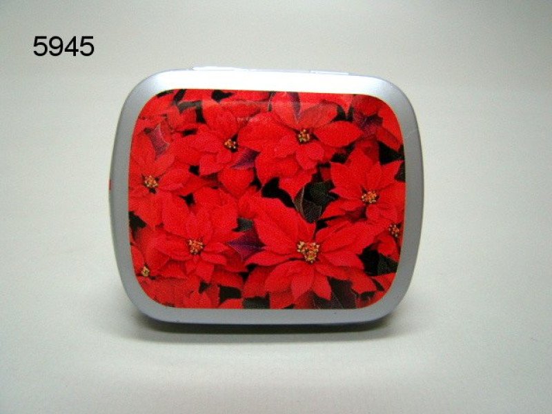 Kerstster, blikje met pepermunt