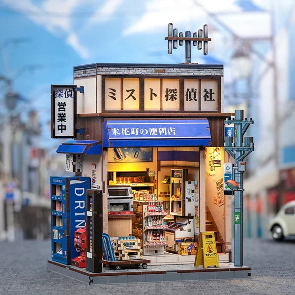 Beika-cho Convenience Store miniatuurhuisje, 15,5 × 13,7 × 22 cm