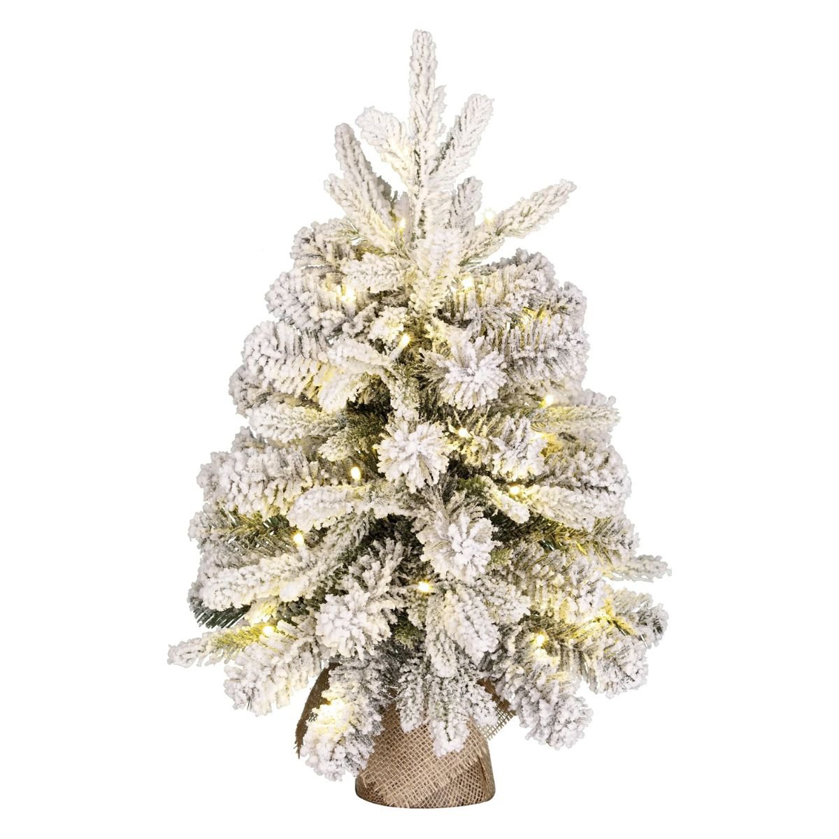 Grimshaw besneeuwde kunstkerstboom met LED, 60 cm, Ø 45 cm