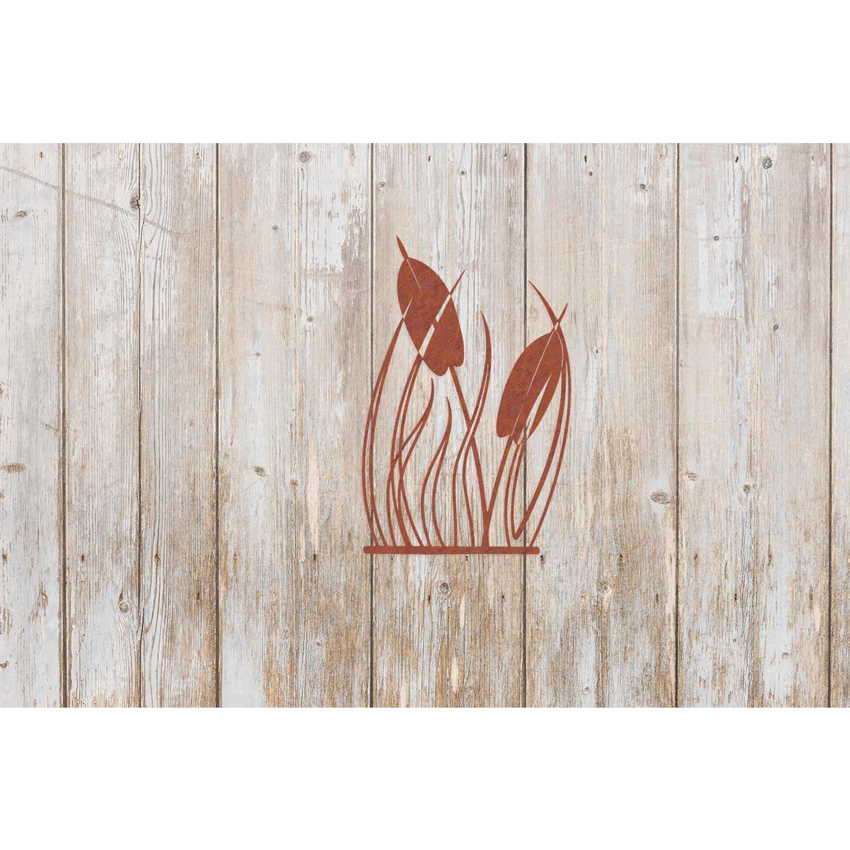 Art Bizniz metalen wanddecoratie pampasgras roeststaal