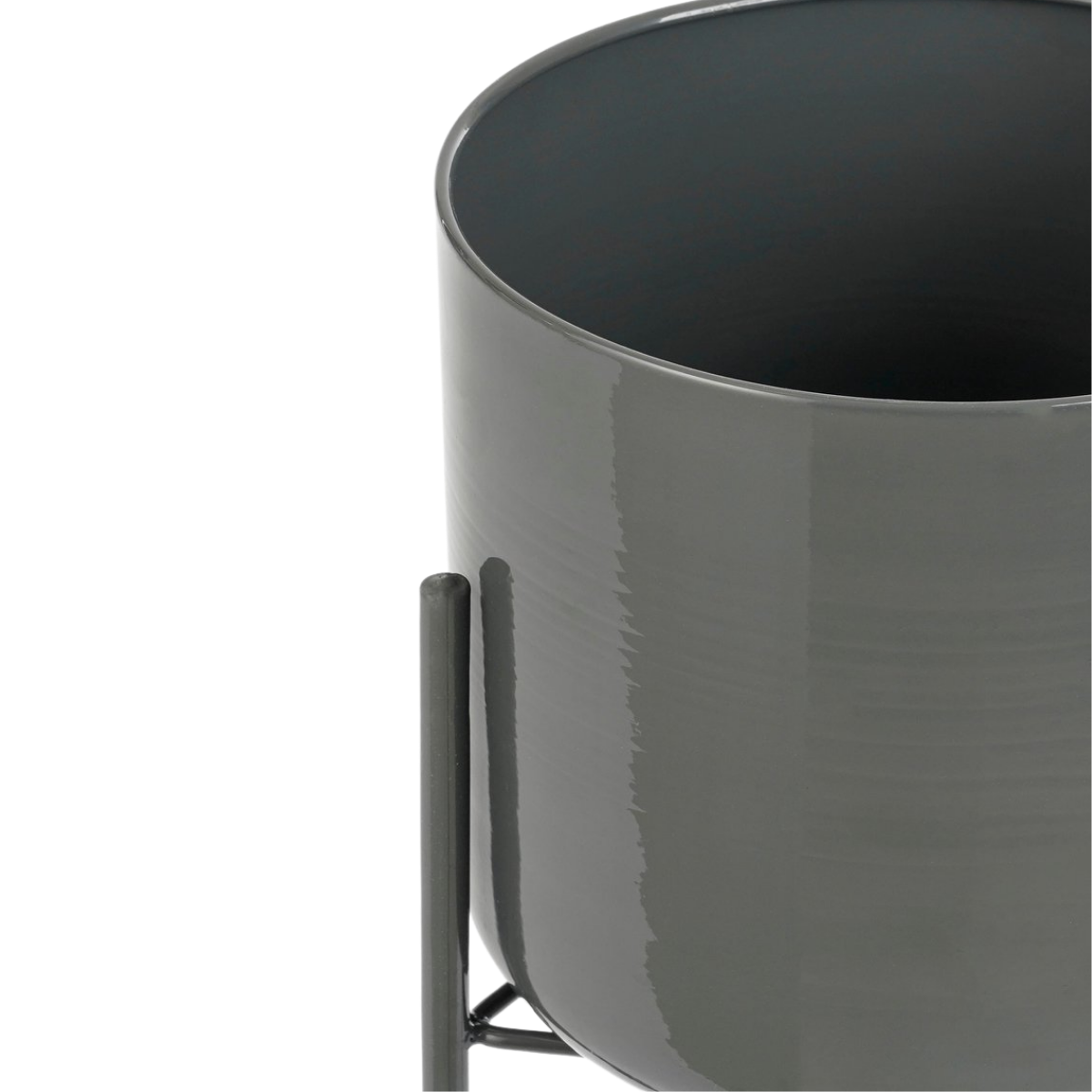 Colyn bloempot op standaard, zwart, Ø 19 × 60 cm