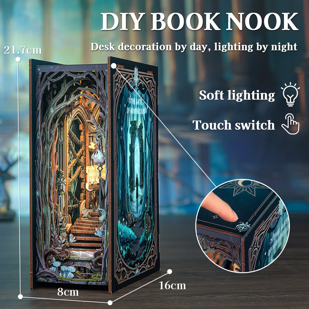 DIY book nook The Gate of Wonderland, 22 cm