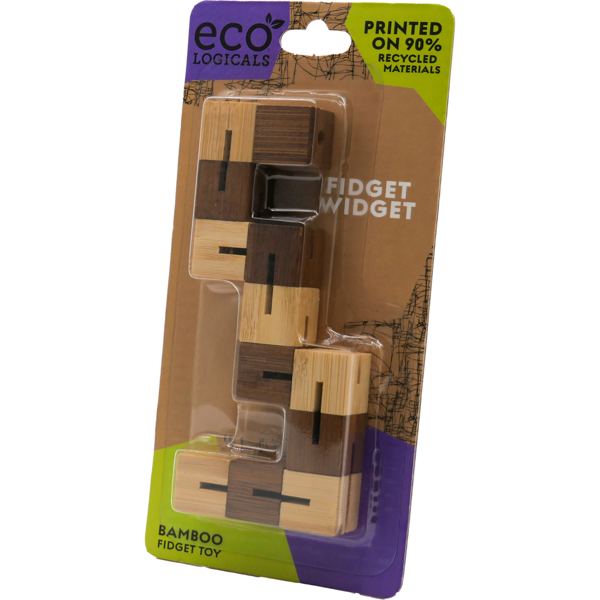 Breinbreker Fidget Widget bamboe puzzel